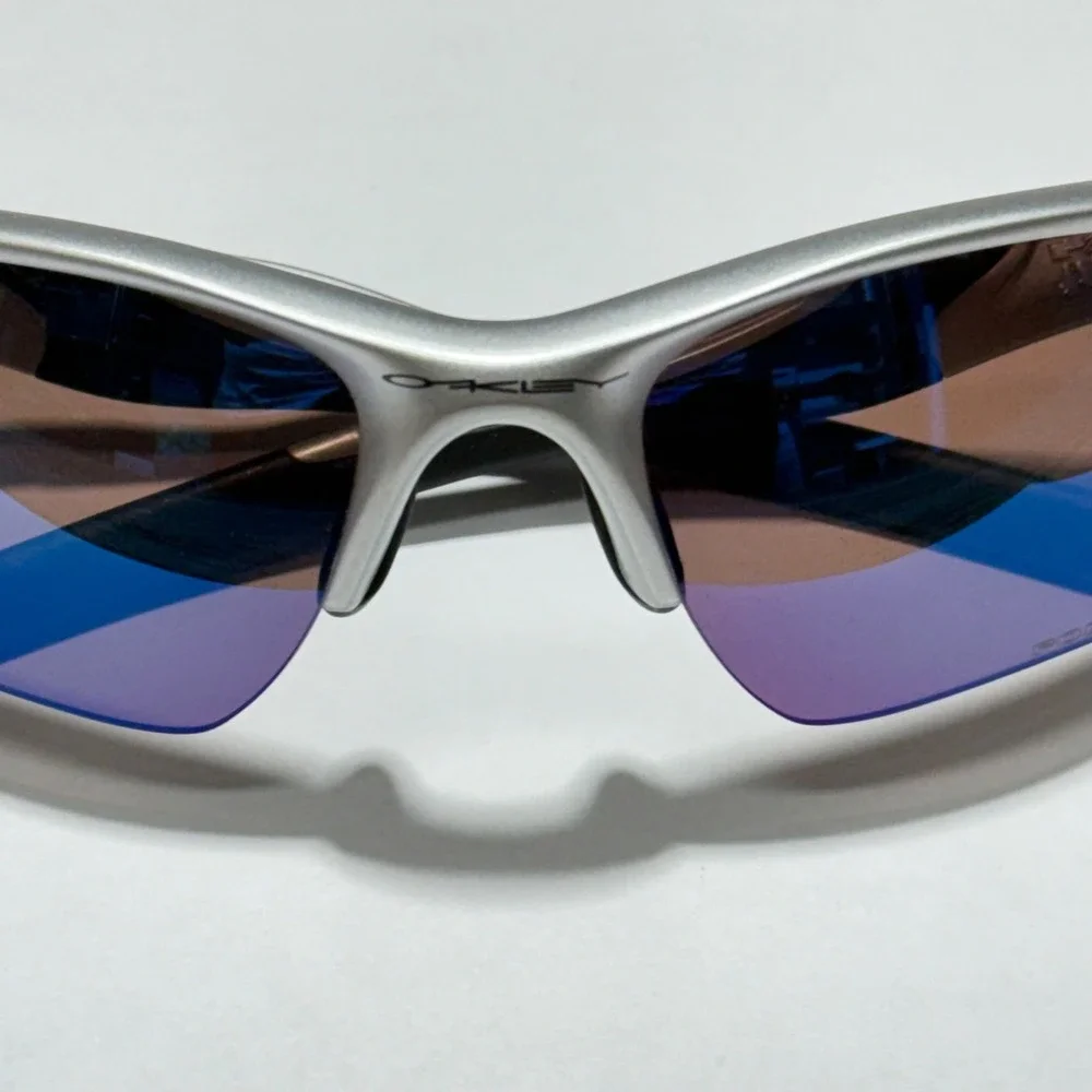 Oakley Half Jacket 2.0 Sunglasses Men OS Silver Black Iridium OO9154-06 Sport